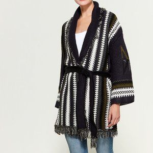 John + Jenn Fringed Tapestry Cardigan